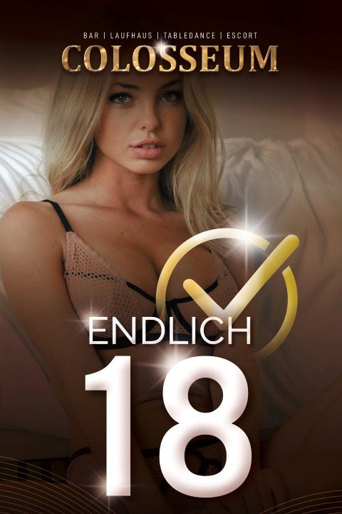 Aushang der Aktion „Endlich 18!“.
